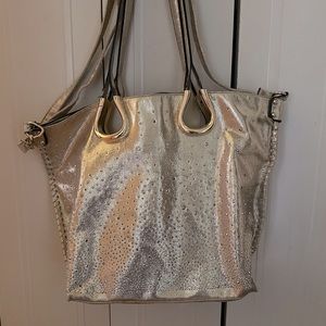Rhinestone Gold Tote ✨